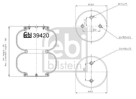Купить FD2001914M1052054 Continental/Siemens Пневмоподушка/пневморессора моста